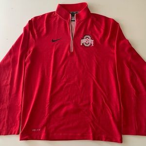 Nike Dri-Fit Ohio State Buckeyes 1/4 Zip Mens Size Medium